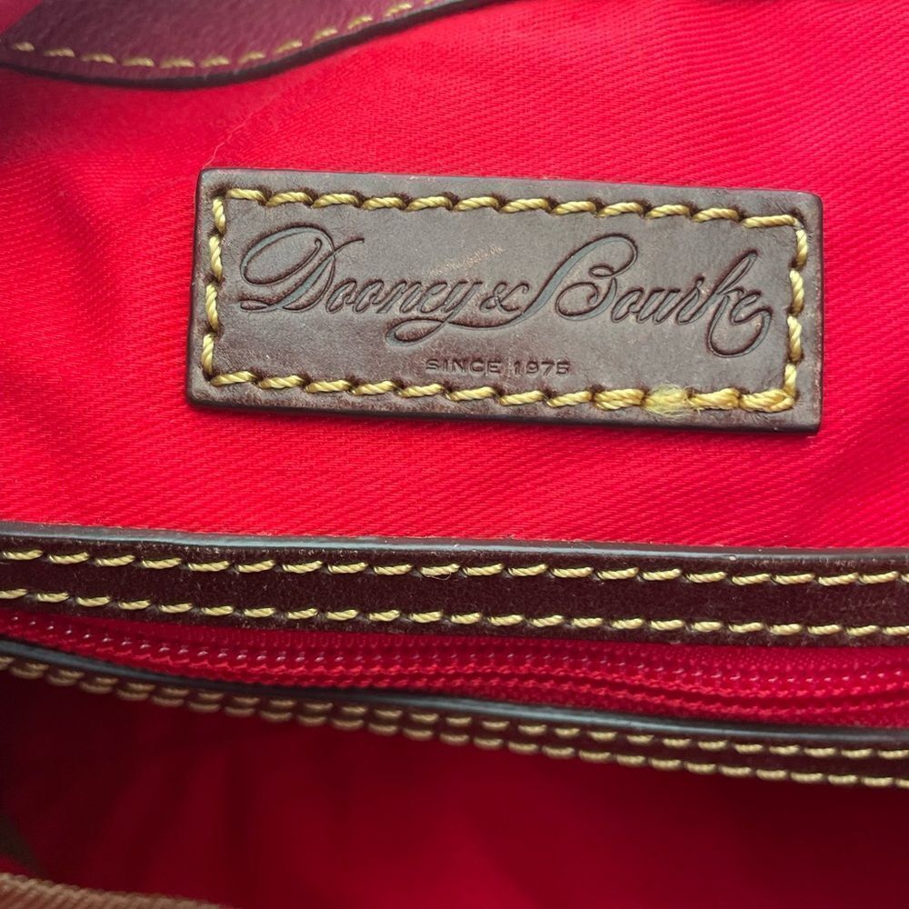 Dooney & Bourke Burgundy Florentine Leather Hobo Shoulder Bag Handbag - Picture 8 of 10